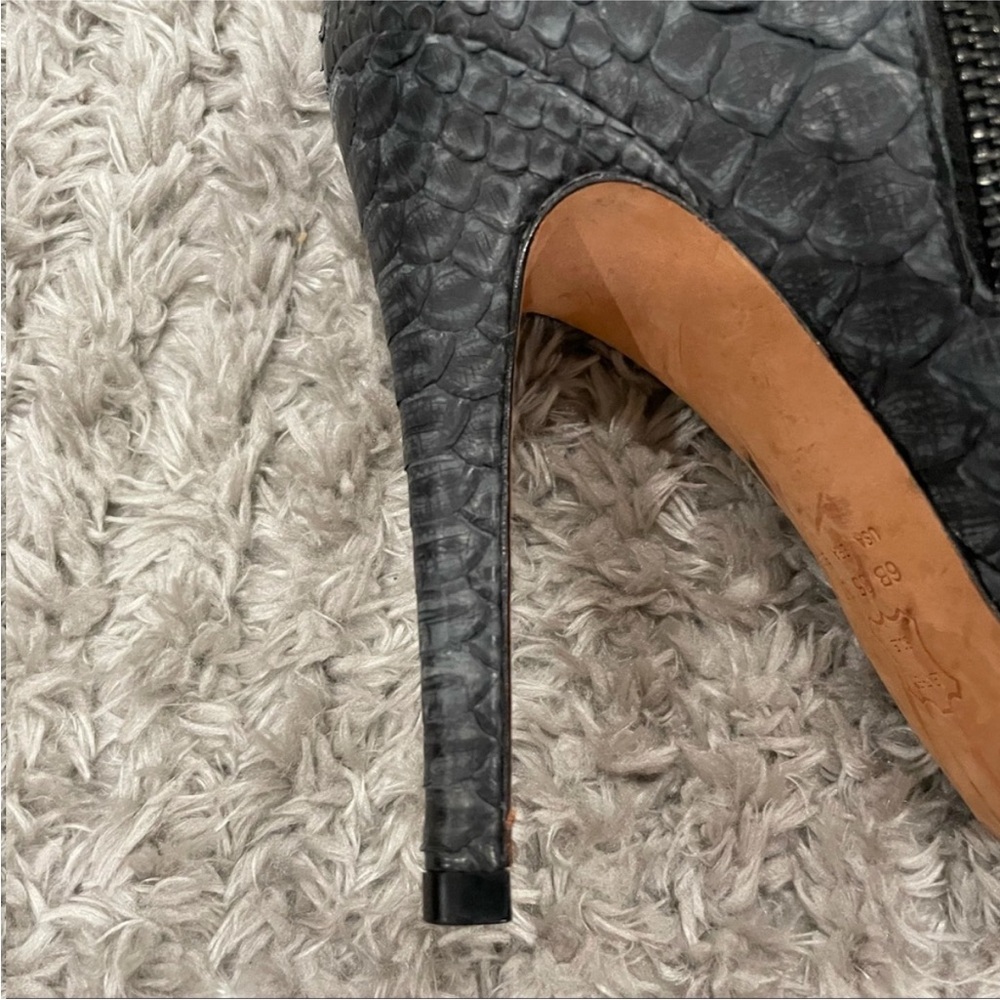 Alexandre Birman Python Embossed Stiletto Booties… - image 3